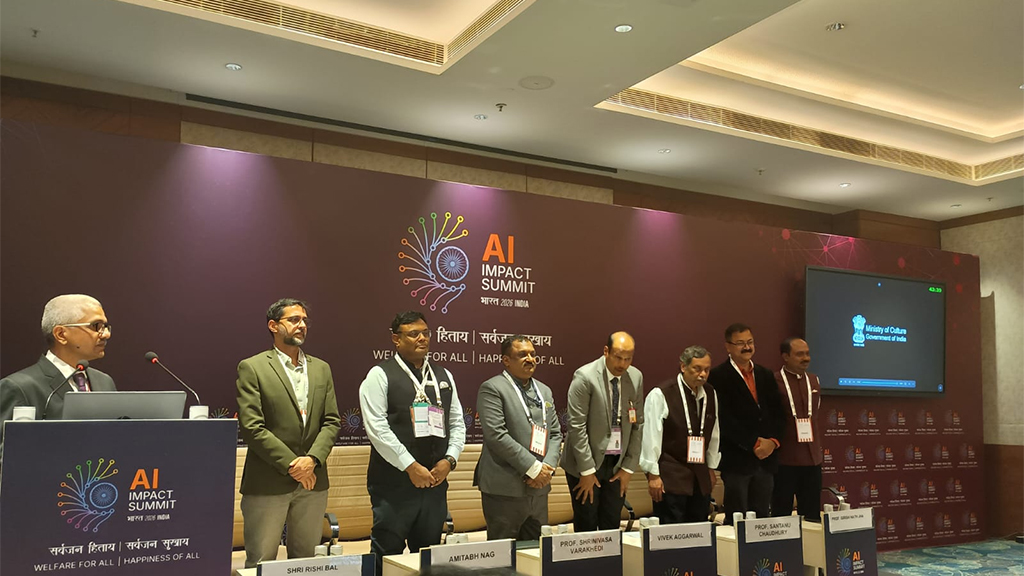 BharatGen CEO Rishi Bal joins "Gyan Bharatam" panel at AI Impact Summit 2026, exploring how India's ancient philosophy, linguistics & ethics shape sovereign AI. Tradition meets technology for inclusive, culturally grounded models.